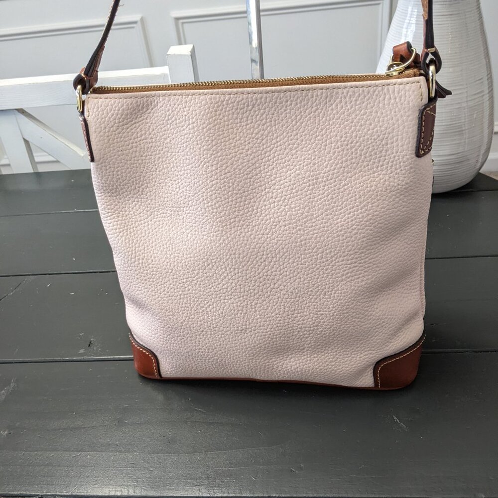 Dooney & Bourke Pink Crossbody Leather Trim Shoulder Bag - Picture 5 of 13